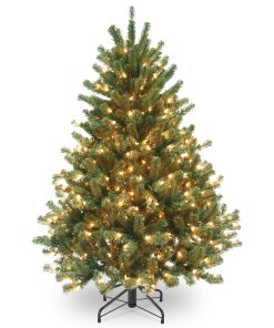 4.5 ft. Pre-Lit Aberdeen Blue Spruce Tree with Clear Lights