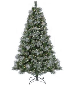 7.5 ft. Pre-Lit Bryson Pine Tree with LED Lights