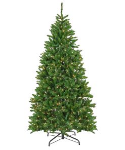 7.5 ft. Pre-Lit Chesterfield Spruce Tree with Clear Lights