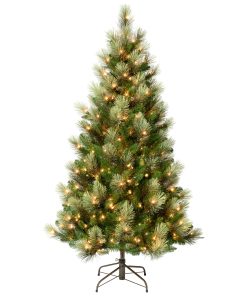 9 ft. Pre-Lit Charleston Pine Tree with Clear Lights