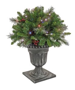 24 in. Crestwood Spruce Porch Bush with Twinkly LED Lights