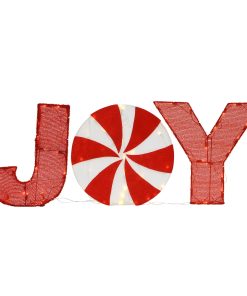 18 in. Pre-Lit JOY Decoration
