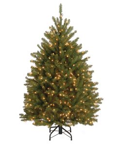 4.5 ft. Pre-Lit Dunhill Fir Tree with Clear Lights