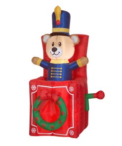 5 ft. Inflatable Jack-In-The-Box with LED Lights