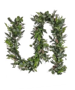 9 ft. Pre-Lit HGTV Home Collection Winter Garden Garland