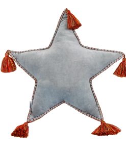 16 in. HGTV Home Collection Star Shape Pillow. Light Blue