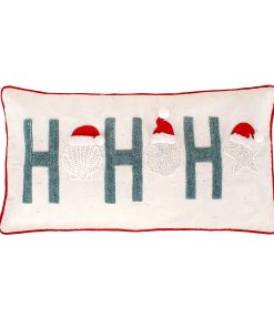 14 in. by 26 in. HGTV HO HO HO Pillow with Embroidery