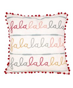 18 in. by 18 in. HGTV Falala Embroidered Pillow