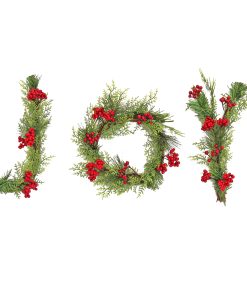 5 in. HGTV Home Collection Evergreen JOY Wall Decoration