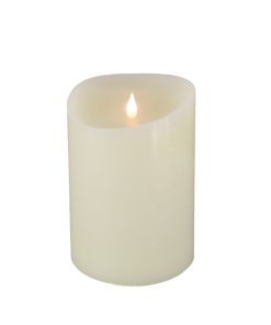5 in. by 7 in. HGTV Home Collection Flameless Heritage Pillar Candle. Ivory