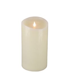 5 in. by 9  in. HGTV Home Collection Flameless Heritage Pillar Candle. Ivory