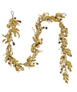 9 ft. HGTV Home Collection Metallic Gold Laurel Garland