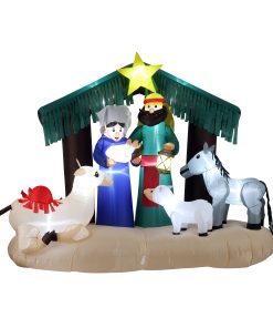6.5 ft Inflatable Nativity Scene with LED Lights