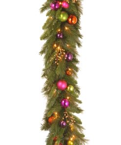 6 ft. Pre-Lit Kaleidoscope Garland with Warm White LED Lights