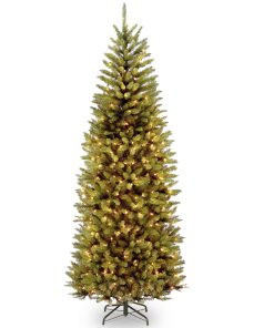 7.5 ft. Pre-Lit Kingswood Fir Slim Tree with PowerConnect Dual Color LED Lights