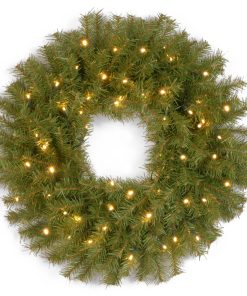 30 in. Pre-Lit Norwood Fir Wreath with Twinkly LED Lights