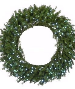 48 in. Pre-Lit Norwood Fir Wreath with Multicolor Lights