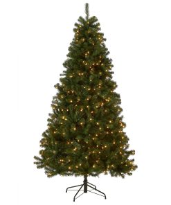 6.5 ft. Pre-Lit North Valley Spruce Tree with Clear Lights