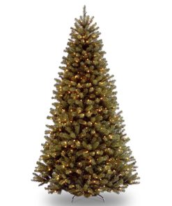 9 ft. Pre-Lit Aberdeen Blue Spruce Tree with Light Parade LED Lights