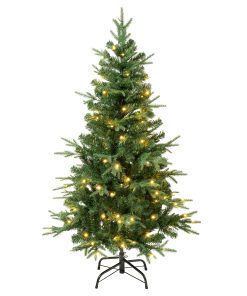 4.5 ft. Pre-Lit Duxbury Light Green Tree with Warm White LED Lights
