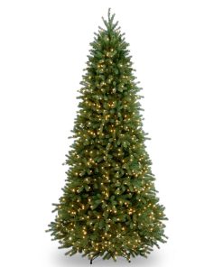 9 ft. Pre-Lit Jersey Fraser Fir Slim Tree with Clear Lights
