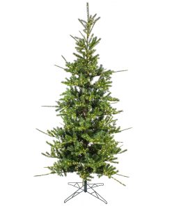 10 ft. Pre-Lit Lark Pine Feel Real Medium Tree with Warm White LED Rice Lights