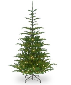6.5 ft. Pre-Lit Norwegian Spruce Tree with Clear Lights