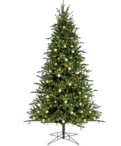 10 ft. Pre-Lit Aspen Pine Hinged Tree with Warm White LED Light