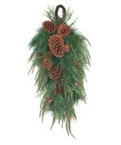 32 in. Mixed Pine Christmas Teardrop