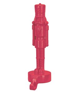 10 in. HGTV Home Collection Resin Nut Cracker- Pink Stocking Holder