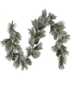7 ft. Snowy Pine Plastic Garland
