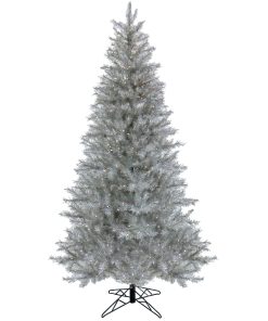 10 ft. Pre-Lit Crystal Pine Hinged Tree with RGB Lights