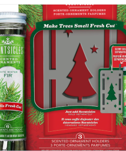 Scentsicles Trio Ornament Set of 3 and White Winter Fir Bottle of 6 Sticks