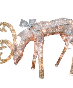 28 in. Reindeer Decoration with LED Lights