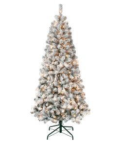 6 ft. Pre-Lit Acacia Slim Tree with Clear Lights