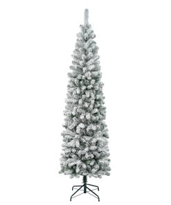 7.5 ft. Acacia Pencil Slim Flocked Tree