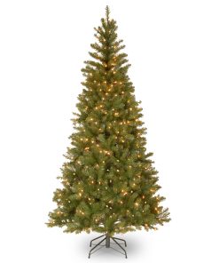 6.5 ft. Pre-Lit Aspen Spruce Slim Tree with Clear Lights