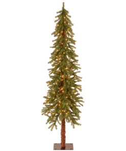 6 ft. Pre-Lit Hickory Cedar Tree with Clear Lights