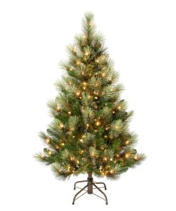 4.5 ft. Pre-Lit Charleston Pine Tree with Clear Lights