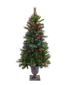 4 ft. Pre-Lit Crestwood Spruce Tree with Twinkly LED Lights