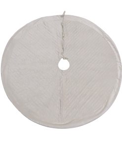 60 in. HGTV Home Collection Quilted Velvet Tree Skirt. Ivory