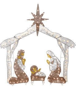 55 in. Crystal Splendor Prelit Nativity Set