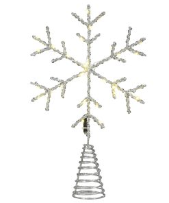 14.5 in. Snowflake Tree Top for Artificial Trees with Dual Color Lights