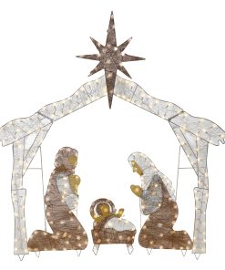 72 in. Nativity Scene with White LED Lights