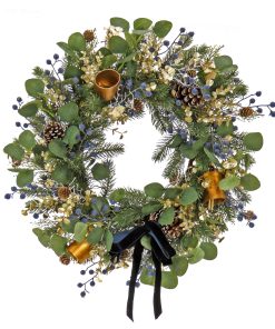 28 in. HGTV Home Collection Swiss Chic Wreath