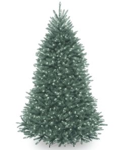 6.5 ft. Pre-Lit Dunhill Fir Blue Tree with Clear Lights