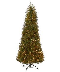 7.5 ft. Pre-Lit Dunhill Fir Slim Tree with Clear Lights