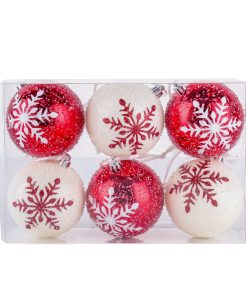 6-Piece Shatterproof Snowflake Ornaments