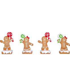4-Piece Gingerbread Cookie Card Holders