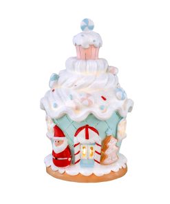 8 in. Santa Cake House with Lights